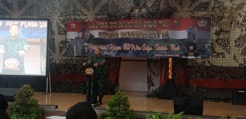 HUT ke 59, KOREM 163/ Wira Satya Siap Mengabdi Untuk Bali.