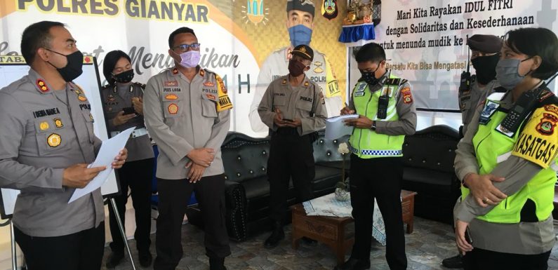 Kapolres  Gianyar Cek Pospam Ketupat Agung 2020