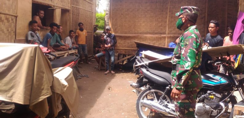 Danramil Tegallalang Ajak Warga Pendatang Perangi Covid 19.