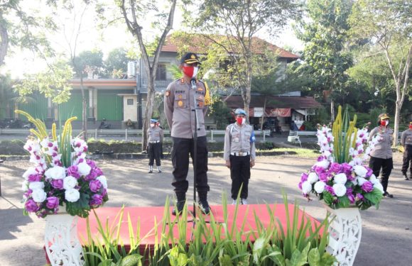 Polres Badung Gelar Apel Kesiapan Kendaraan Jelang Pemilu Serentak 2020.