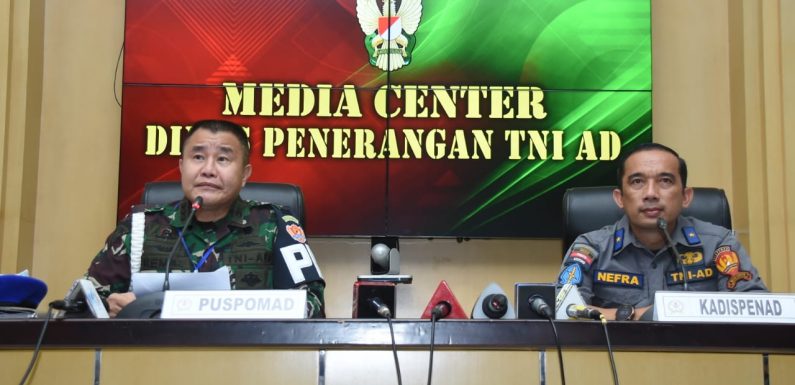 Puspomad Gelar Press Coference Meninggalnya Anggota TNI AD.