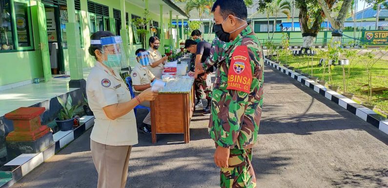 Antisipasi Penyalahgunaan Narkoba Kodim Klungkung Gelar Tes Urine.