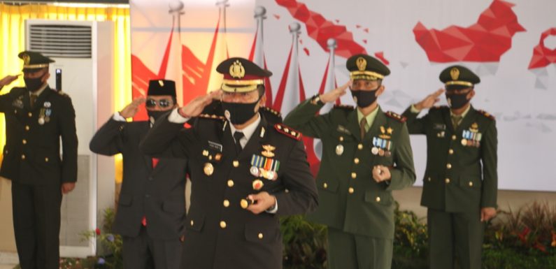 Hari Bhayangkara ke-74 Diperingati dengan Upacara Virtual di Polres Gianyar.