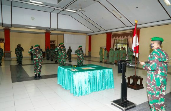 Validasi Organisasi, Danrem 163 Wira Satya Terima Laporan Tiga Pejabat Kasi Korem.