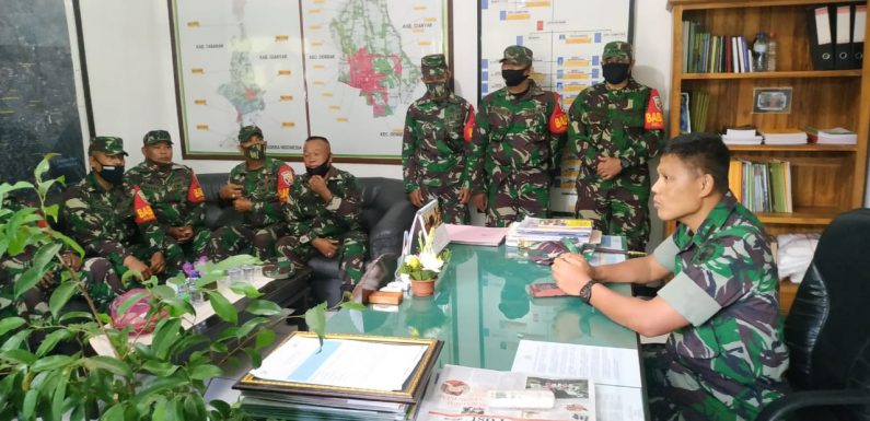 Kunjungi Dua Koramil Jajaran, Dandim Badung Berpesan Bekerja Harus Semangat.