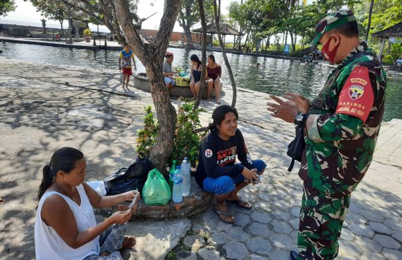 Koramil Kubutambahan Lakukan Pengawasan Penerapan Protokol Kesehatan.