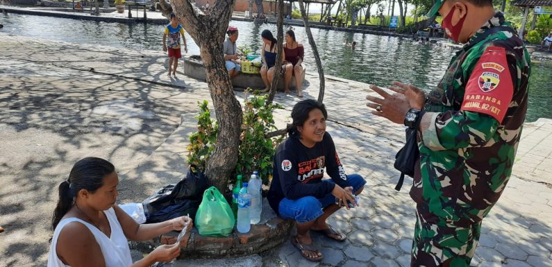 Koramil Kubutambahan Lakukan Pengawasan Penerapan Protokol Kesehatan.
