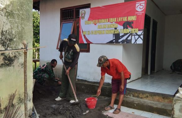 Jelang Hari Kemerdekaan Ke 75 RI, Kodim Bangli Laksanakan Bedah Rumah.