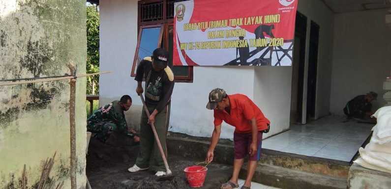 Jelang Hari Kemerdekaan Ke 75 RI, Kodim Bangli Laksanakan Bedah Rumah.
