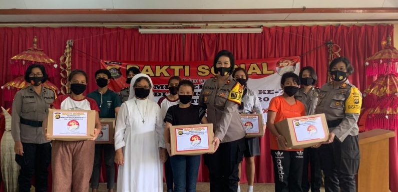 Jelang HUT Polwan ke 72 Waka Polres Badung Gelar Bakti Sosial.