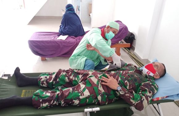 Kodim Jembrana Bersama Perhimpunan Indonesia Tionghoa Dan BRI Cabang Negara Gelar Baksos Donor Darah.