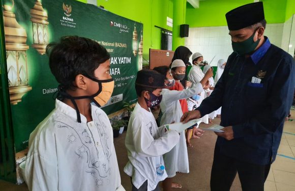 Santuni Anak Yatim, BAZNAS Kota Denpasar,  Bekerjasama Dengan Musholla Baitul Mukminin BKDI-Bali