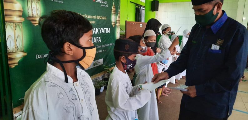 Santuni Anak Yatim, BAZNAS Kota Denpasar,  Bekerjasama Dengan Musholla Baitul Mukminin BKDI-Bali