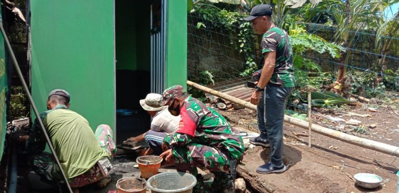 Kodim Klungkung Bangun MCK, Bagi Warga Kurang Mampu.