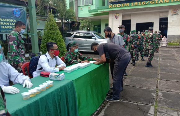 BNNK Gianyar Apresiasi Langkah Kodim Gianyar Gelar Tes Urine Secara Rutin