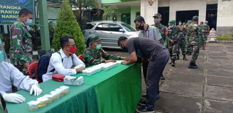 BNNK Gianyar Apresiasi Langkah Kodim Gianyar Gelar Tes Urine Secara Rutin