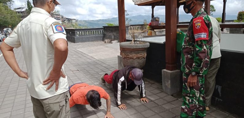 34 Warga Terjaring Operasi Penerapan Disiplin dan Penegakan Hukum Prokes di DTW  Kintamani.