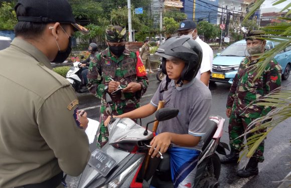 Penegakan Prokes Di Wilayah Denbar Masih Ditemukan Warga Tidak Pakai Masker.