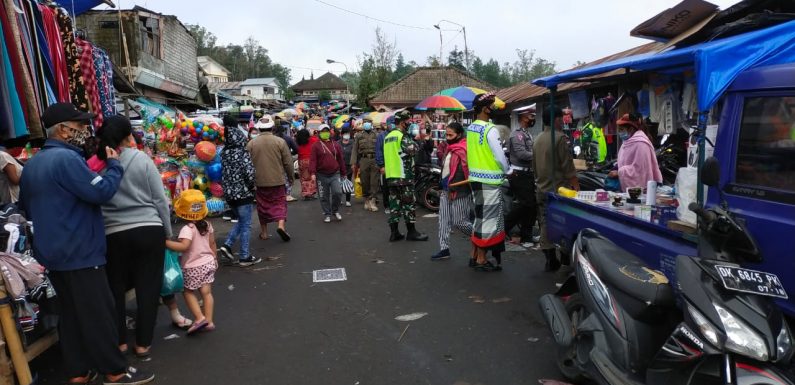 Tim Yustisi Sasar, Pasar Tradisional Kintamani Temukan 12 Pelanggar Prokes.
