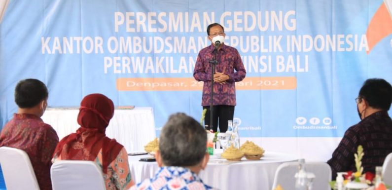 Resmikan Kantor Ombudsman, Gubernur Koster Tegaskan Tak Alergi Kritik.