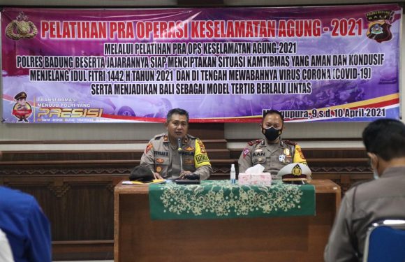 Polres Badung Gelar Latpra Ops Keselamatan Agung 2021