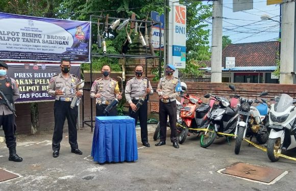 Satlantas Polres Badung Amankan Kendaraan Bermotor Dengan Knalpot Brong.