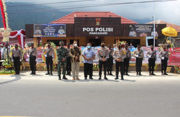 Kapolda Bali Resmisikan Pembangunan Pos Polisi Pancasari Dilanjutkan Dengan Persembahyangan.