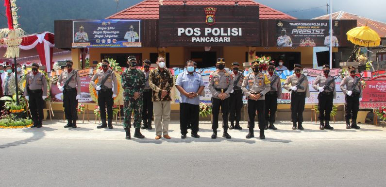 Kapolda Bali Resmisikan Pembangunan Pos Polisi Pancasari Dilanjutkan Dengan Persembahyangan.