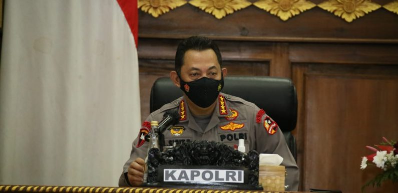 Kapolri Minta Strategi Pengendalian Covid-19 di Bali Diperkuat Agar Ekonomi Terus Tumbuh.