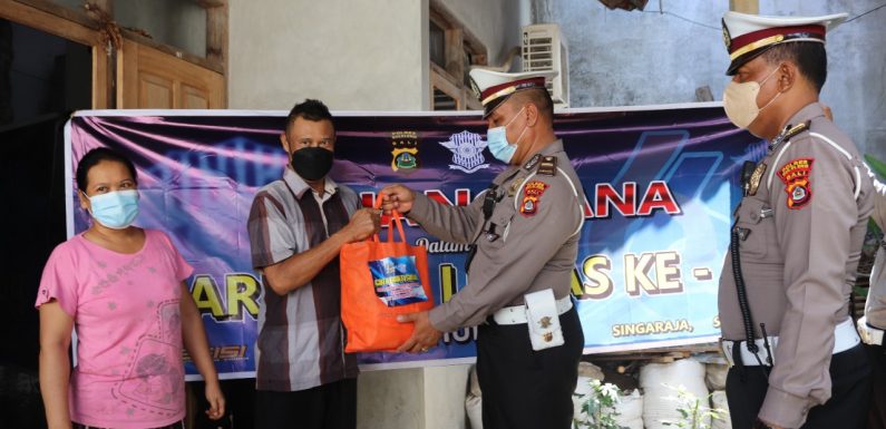Dalam Rangka HUT Lalu Lintas ke – 66 Satuan Lalu Lintas Polres Buleleng Laksanakan Donor Darah Dan Bakti Sosial.