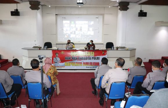 Kapolres Buleleng Sampaikan Hak-hak Anggota Polri Kepada Seluruh Personel Melalui Virtual