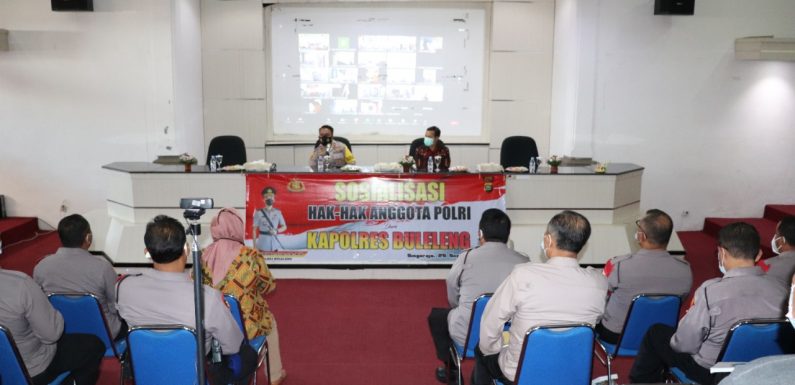 Kapolres Buleleng Sampaikan Hak-hak Anggota Polri Kepada Seluruh Personel Melalui Virtual