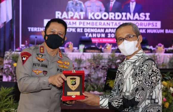 Kapolda Bali Mengikuti Rakor Pimpinan KPK Dengan Aparat Penegak Hukum (APH) Polda Bali, Kejaksaan Tinggi Bali dan Pengadilan Tinggi Denpasar.