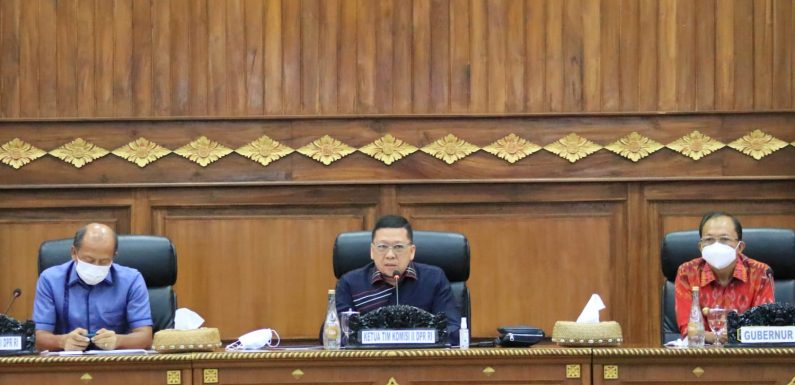 Terima Kunker Komisi II DPR RI, Gubernur Berharap RUU Provinsi Bali Secepatnya Dibahas.