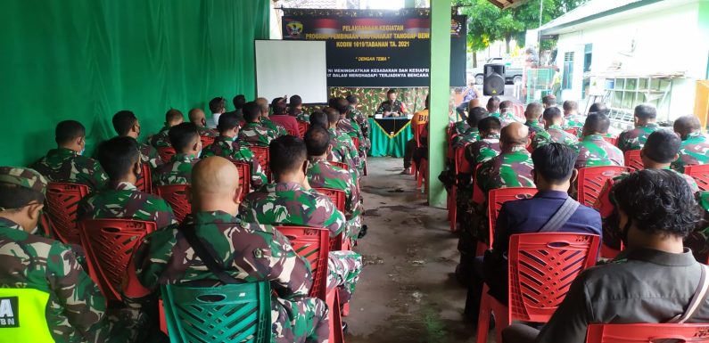 Kodim 1619/Tabanan Gelar Kegiatan Pembinaan Masyarakat Tanggap Bencana, Guna Meminimalisir Kerugian.