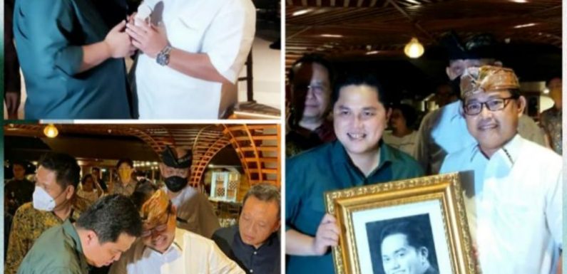 Surprise, Menteri BUMN Erick Thohir Mendapat Cendra Mata Dari dr. Bagus Darmayasa.