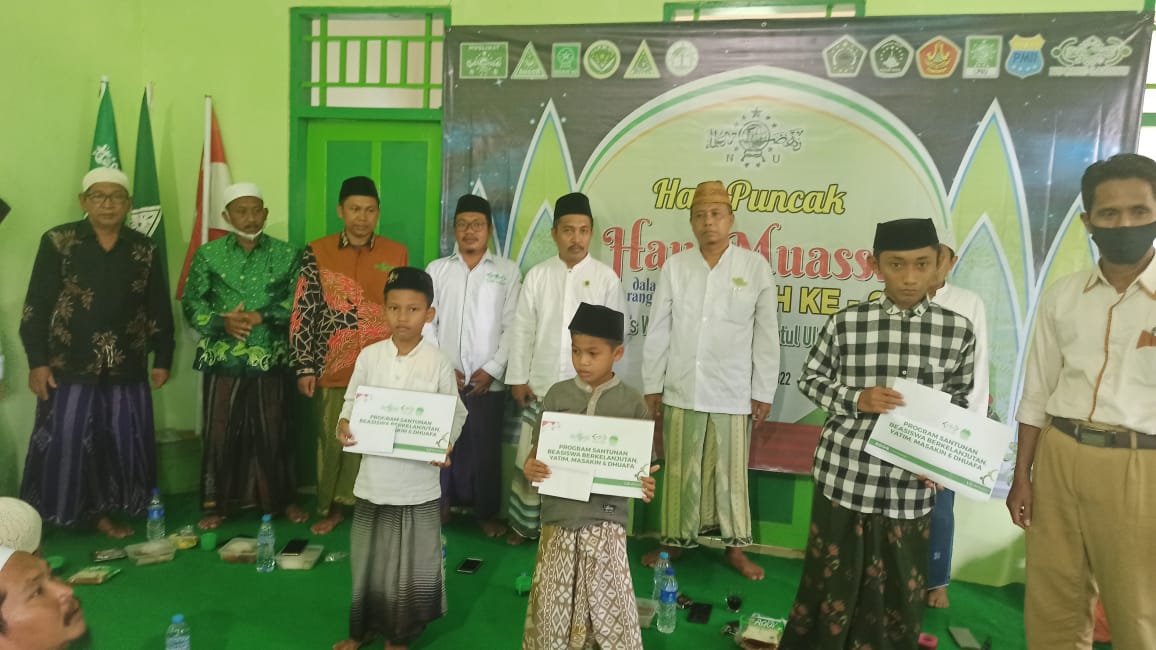 Gelar Harlah NU ke 99, Lazisnu Rubaru Launching Program Beasantri, Kerjasama  KSPP. Syariah BMT NU Jawa Timur cabang Rubaru.