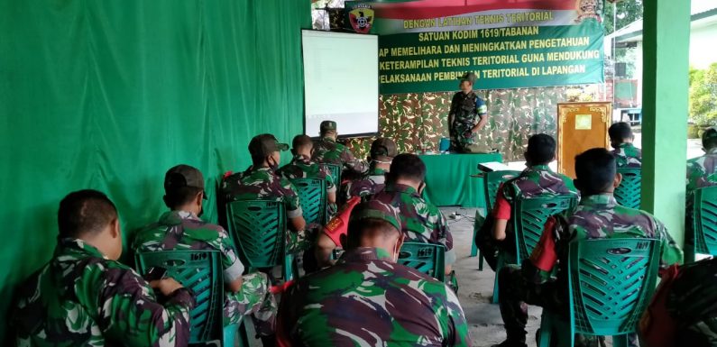 Tingkatkan Kemampuan Prajurit, Kodim 1619 Tabanan Gelar Latnis Teritorial.