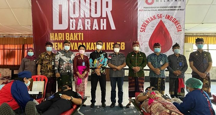 Memperingati Hari Bakti ke 58 Kanwil Kemenkumham Bali Menggelar Kegiatan Donor Darah.
