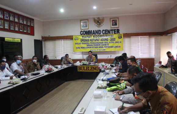 Rakor Lintas Sektoral  Dalam Rangka Ops Ketupat 2022 Pengamanan Idul Fitri 1443 H Libatkan Unsur Sektoral.