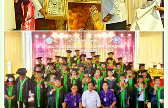 Wali Kota Denpasar Hadiri Pelepasasan 158 Siswa SD Cipta Darma.