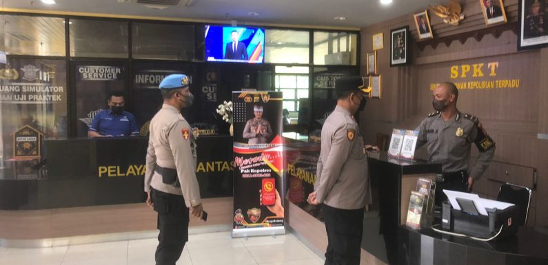 Tingkatkan pelayanan Wakapolres Ketut Dana Cek Pelayanan di SPKT.