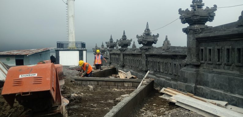 Proyek  Pengerjaan Dermaga Boat Danau Beratan Tahap V di Bedugul  Kabupaten Tabanan Mencapai Progres 25 Persen.
