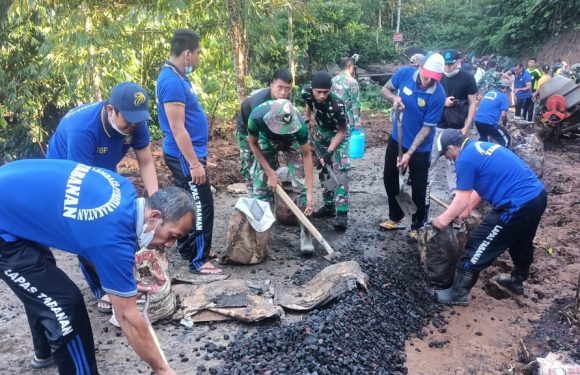 Sukseskan TMMD Ke-114 Kodim 1619/Tabanan, TNI bersama Pemda, Polri dan Instansi Terkait Gotongroyong dengan Masyarakat.