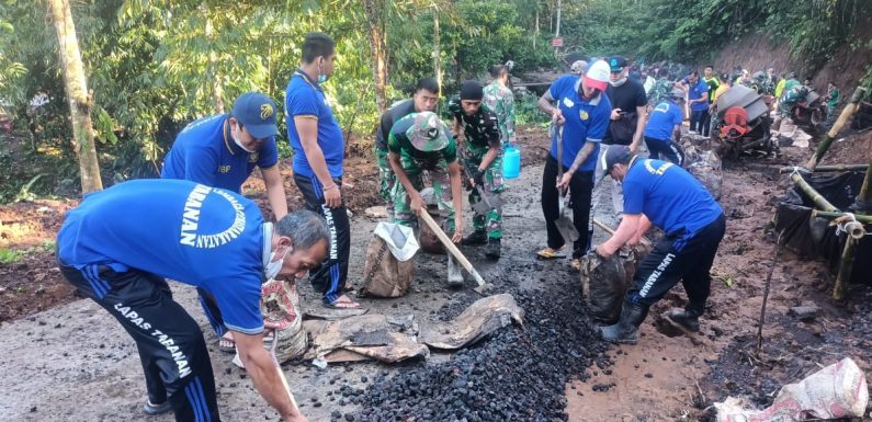 Sukseskan TMMD Ke-114 Kodim 1619/Tabanan, TNI bersama Pemda, Polri dan Instansi Terkait Gotongroyong dengan Masyarakat.