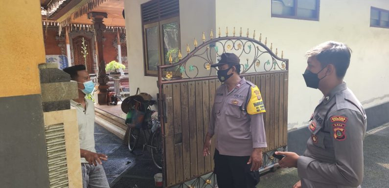Antisipasi Penularan Virus Covid 19 Bhabinkamtibmas  Kerobokan Bersama Nakes Lakukan Tracing.