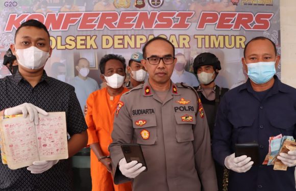 Pengungkapan Kasus Judi Online di wilayah Hukum Polsek Denpasar Timur.