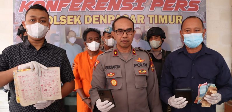 Pengungkapan Kasus Judi Online di wilayah Hukum Polsek Denpasar Timur.