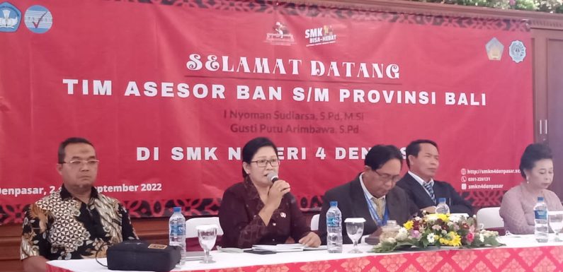 SMKN 4 Denpasar Optimis Raih Akreditasi A, Yang Dinilai Badan Akreditasi  Nasional Provinsi Bali.