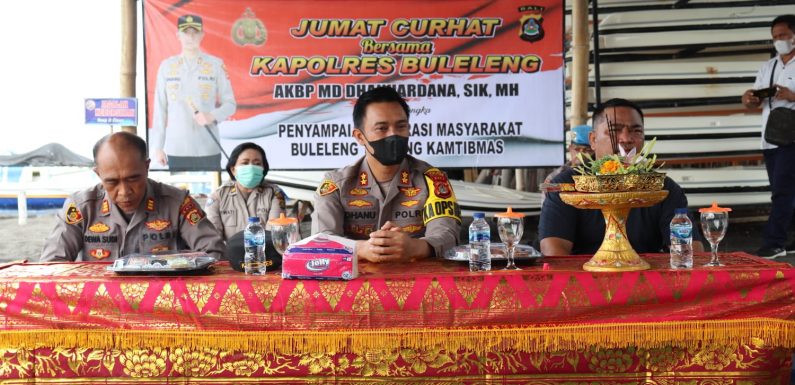 Kapolres Buleleng Terima Curhatan Masyarakat Tiga Desa Yang Ada Dikecamatan Sawan Saat Gelar Kegiatan” Mebraya “.
